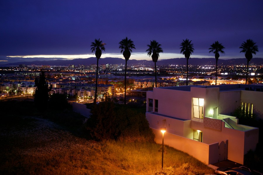 LMU bluff at night